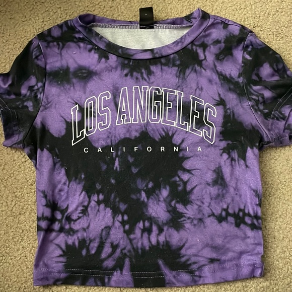 SHEIN Tops Shein Xs Purple Black And White Poshmark